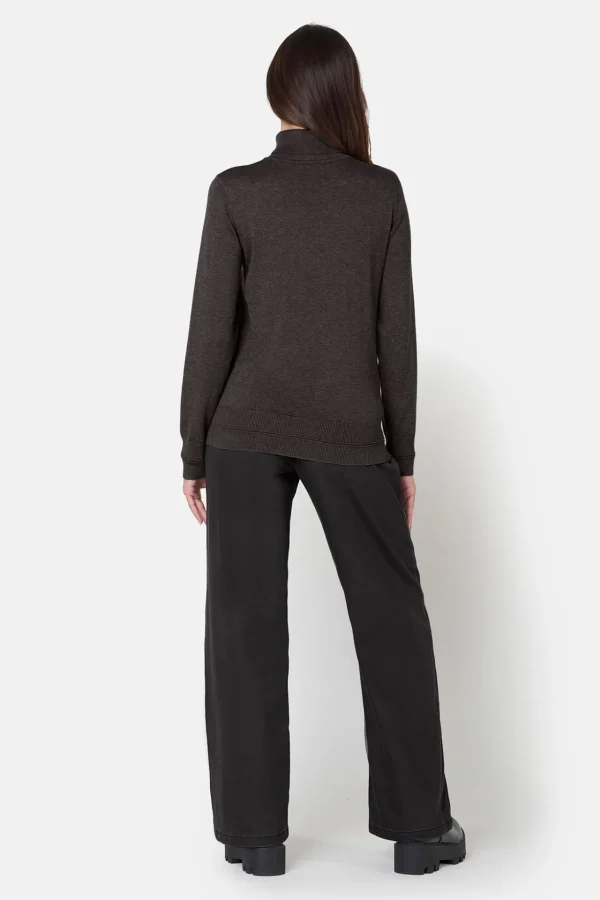 Pullover Rullekrave - Black