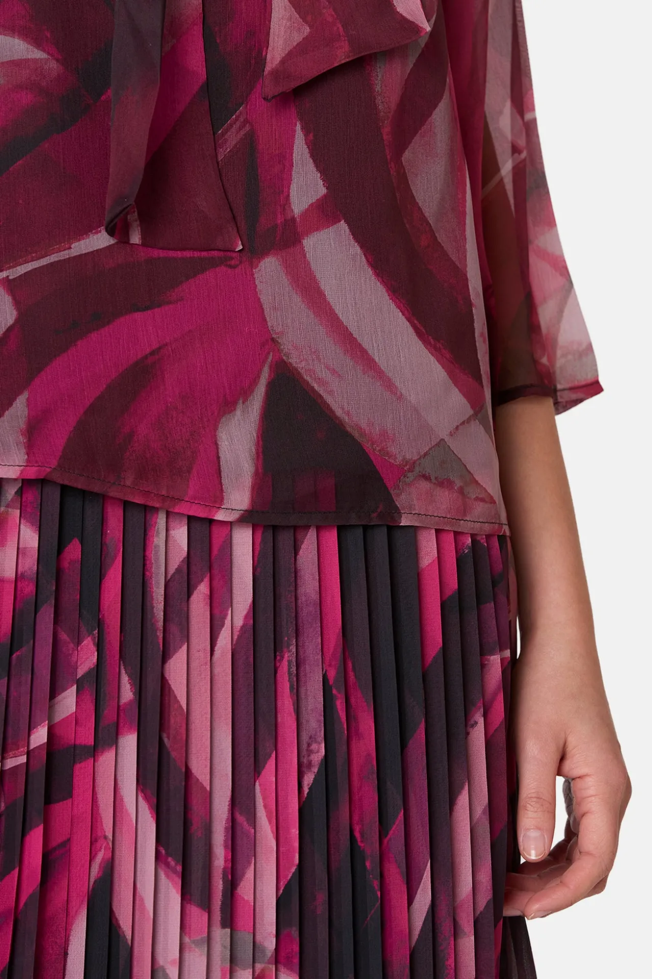 rmet_bluse__fuchsia_red_2.webp 3/4 ærmet Bluse - Fuchsia Red