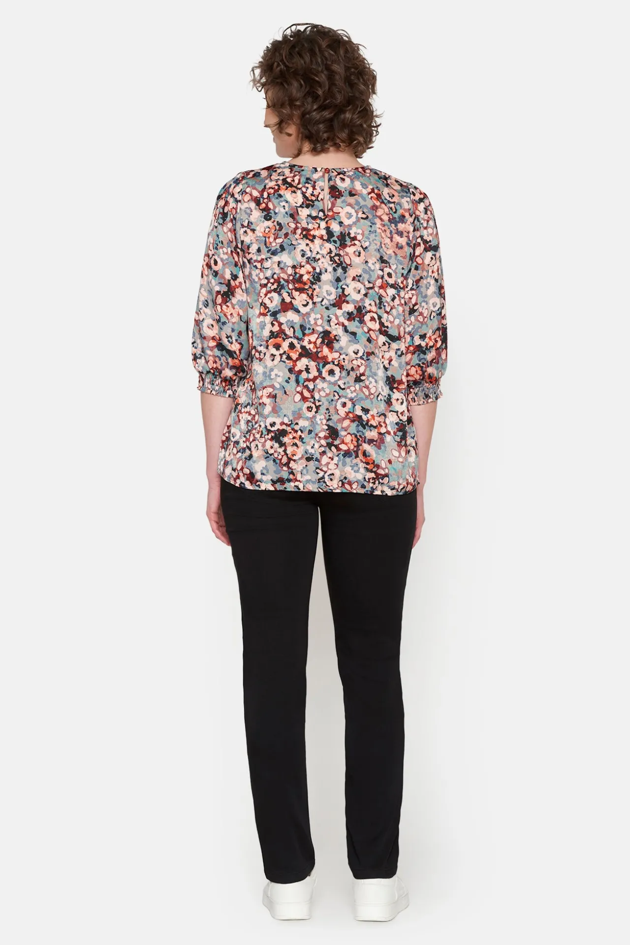 rmet_bluse__vin_rd_3.webp 3/4 ærmet Bluse - Vin Rød