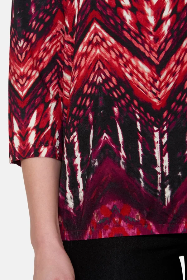3/4 ærmet T-shirt - Fuchsia Pink