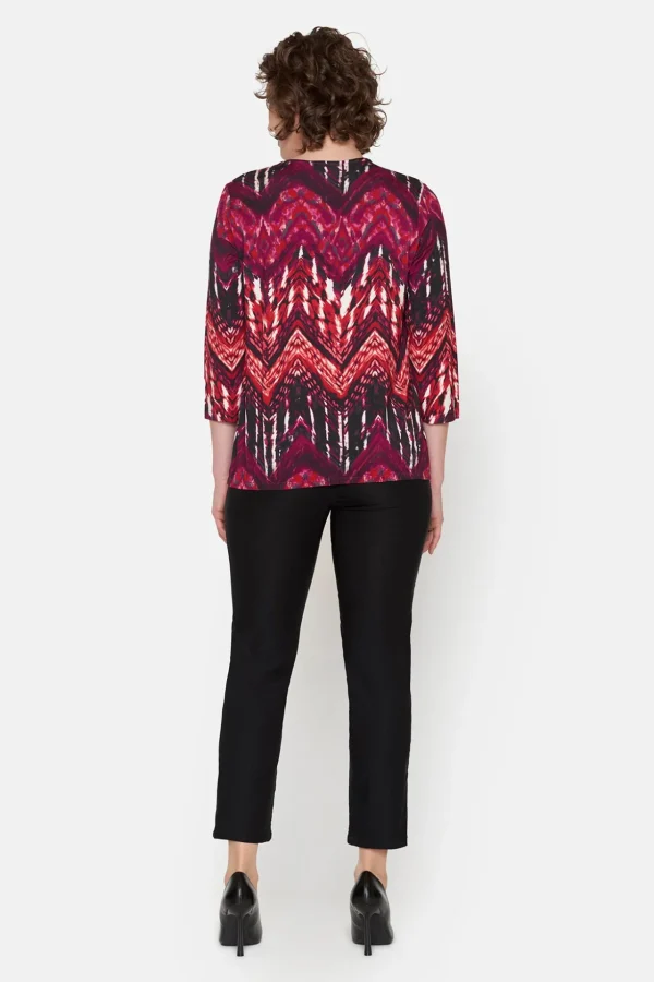 3/4 ærmet T-shirt - Fuchsia Pink