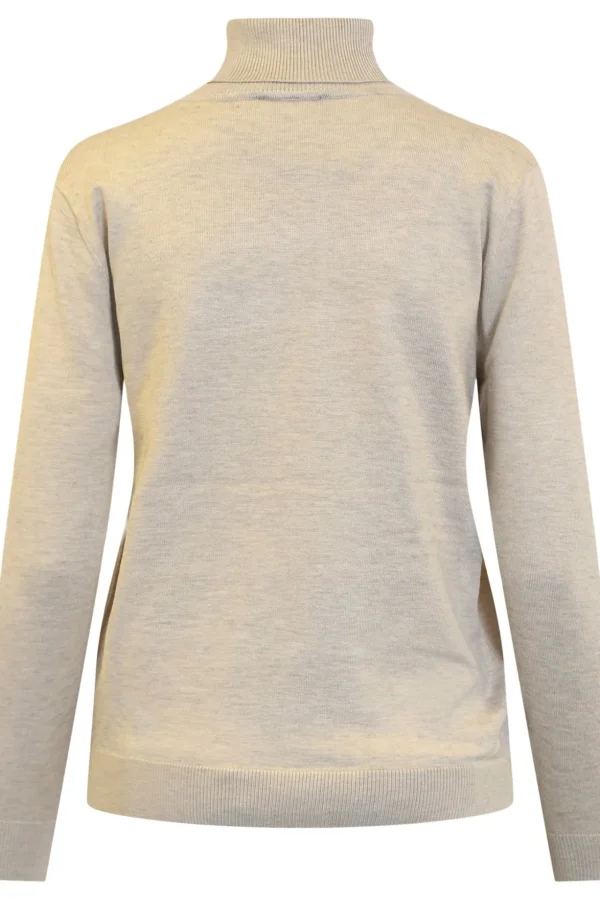 Rullekrave Pullover - Rainy Day Melange