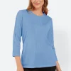 3/4 Sleeve Pullover - Oxygen