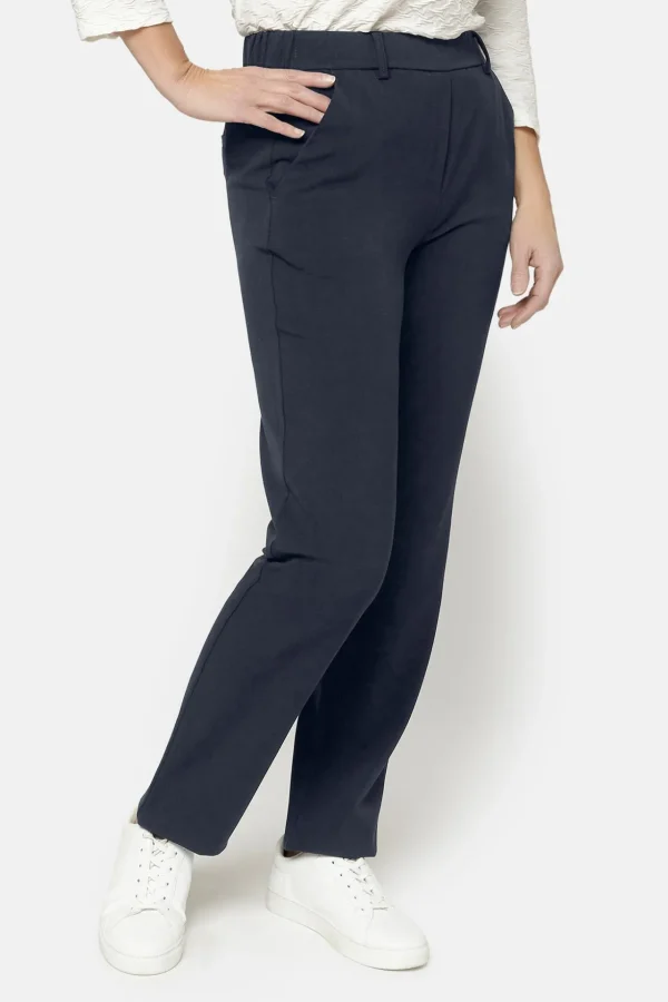 Sofie Bukser Med Elastikbånd I Taljen - Slim fit - Navy