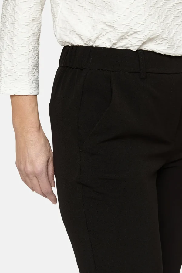 Sofie Bukser Med Elastikbånd I Taljen - Slim fit - Sort