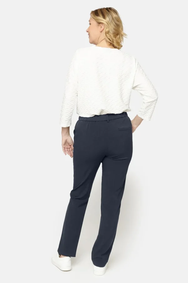 Sofie Bukser Med Elastikbånd I Taljen - Slim fit - Navy
