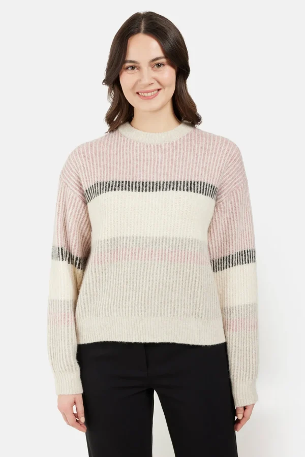 Strik pullover - Rosa mix