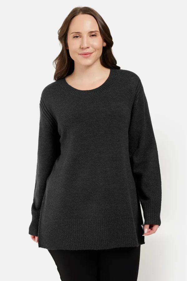 Strik pullover - Sort