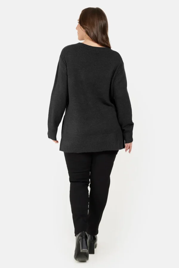Strik pullover - Sort