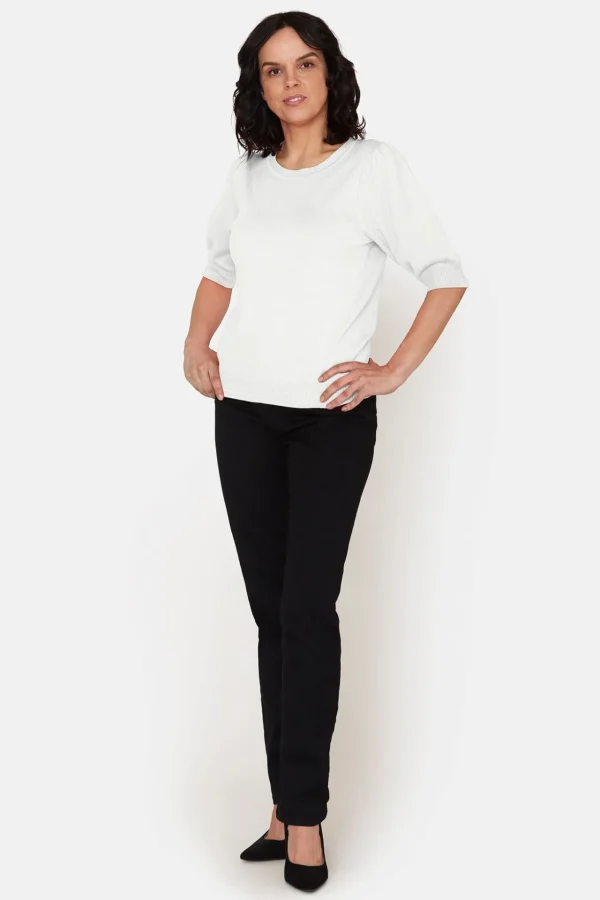 Sweater Kortærmet - Cloud Dancer