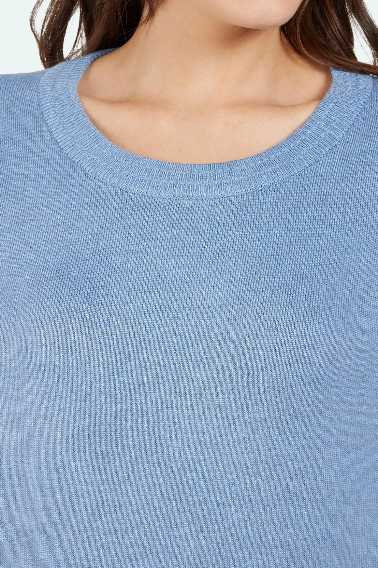 sweater_kortrmet__forever_1.webp Sweater Kortærmet - Forever Blue Melange