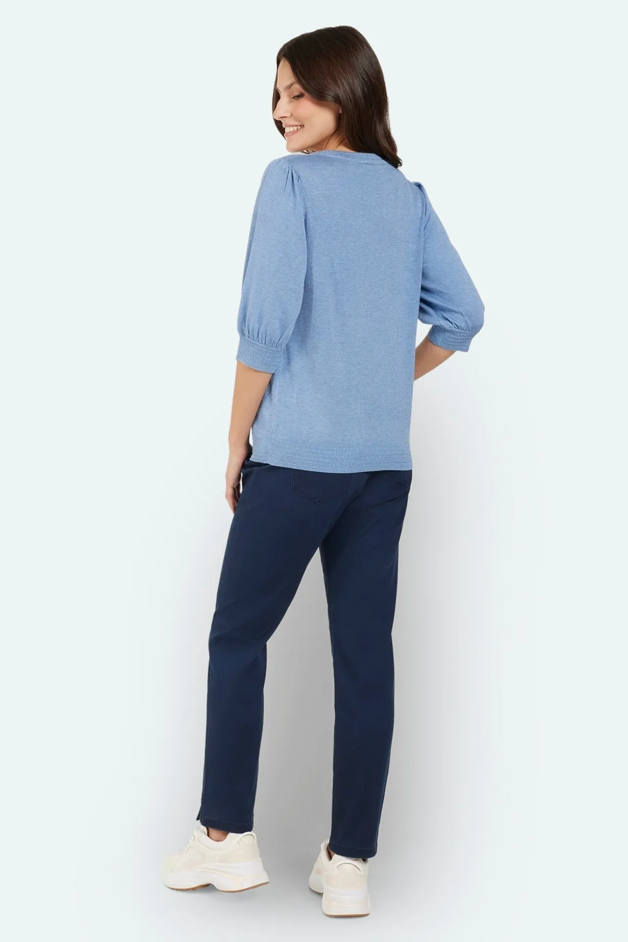 sweater_kortrmet__forever_2.webp Sweater Kortærmet - Forever Blue Melange