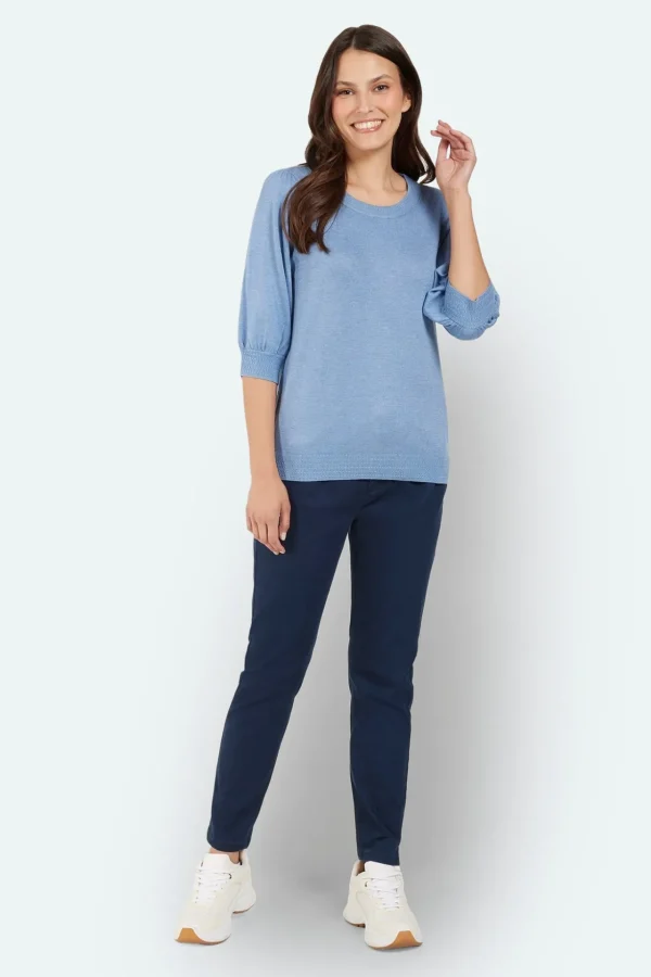 Sweater Kortærmet - Forever Blue Melange