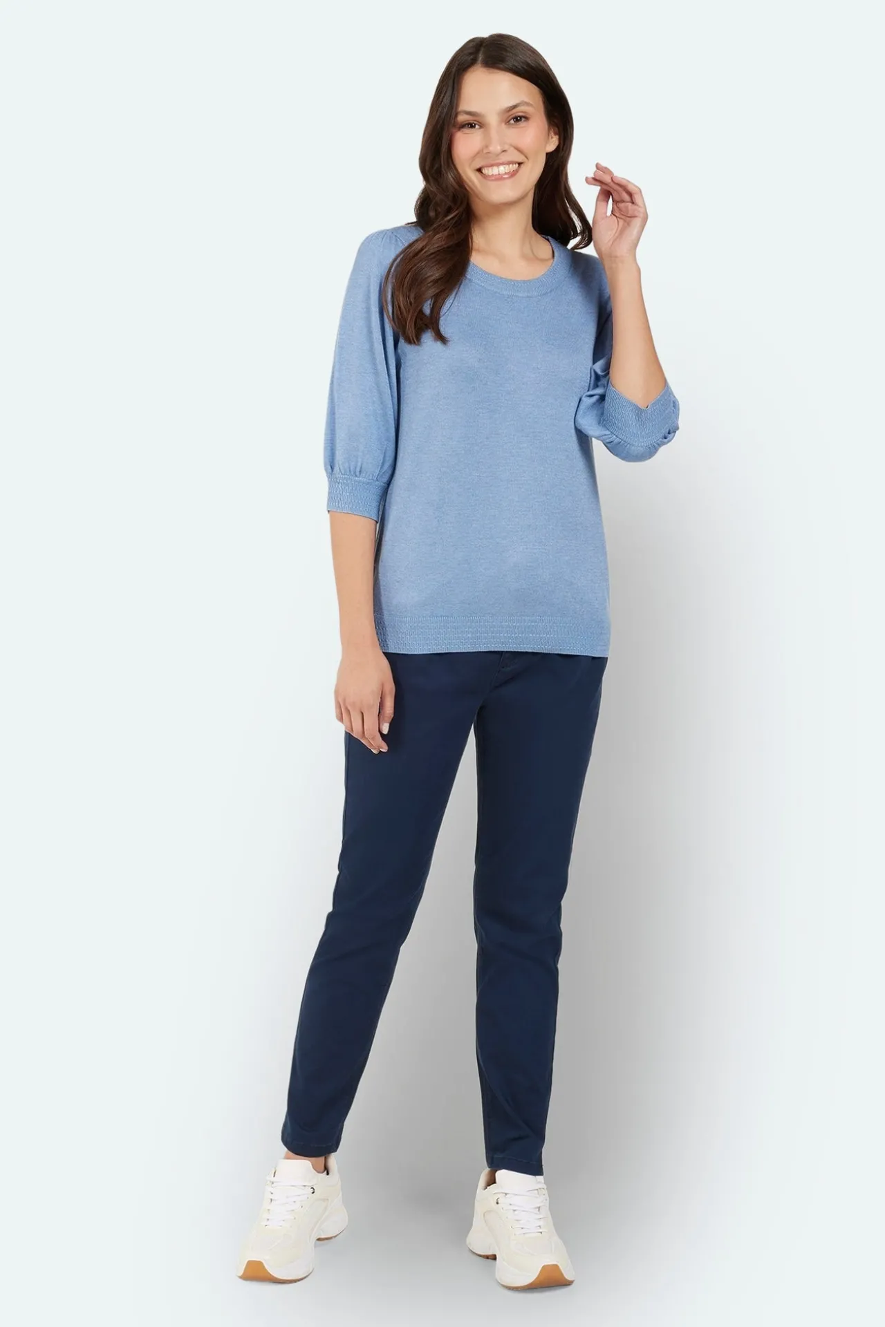 sweater_kortrmet__forever_3.webp Sweater Kortærmet - Forever Blue Melange