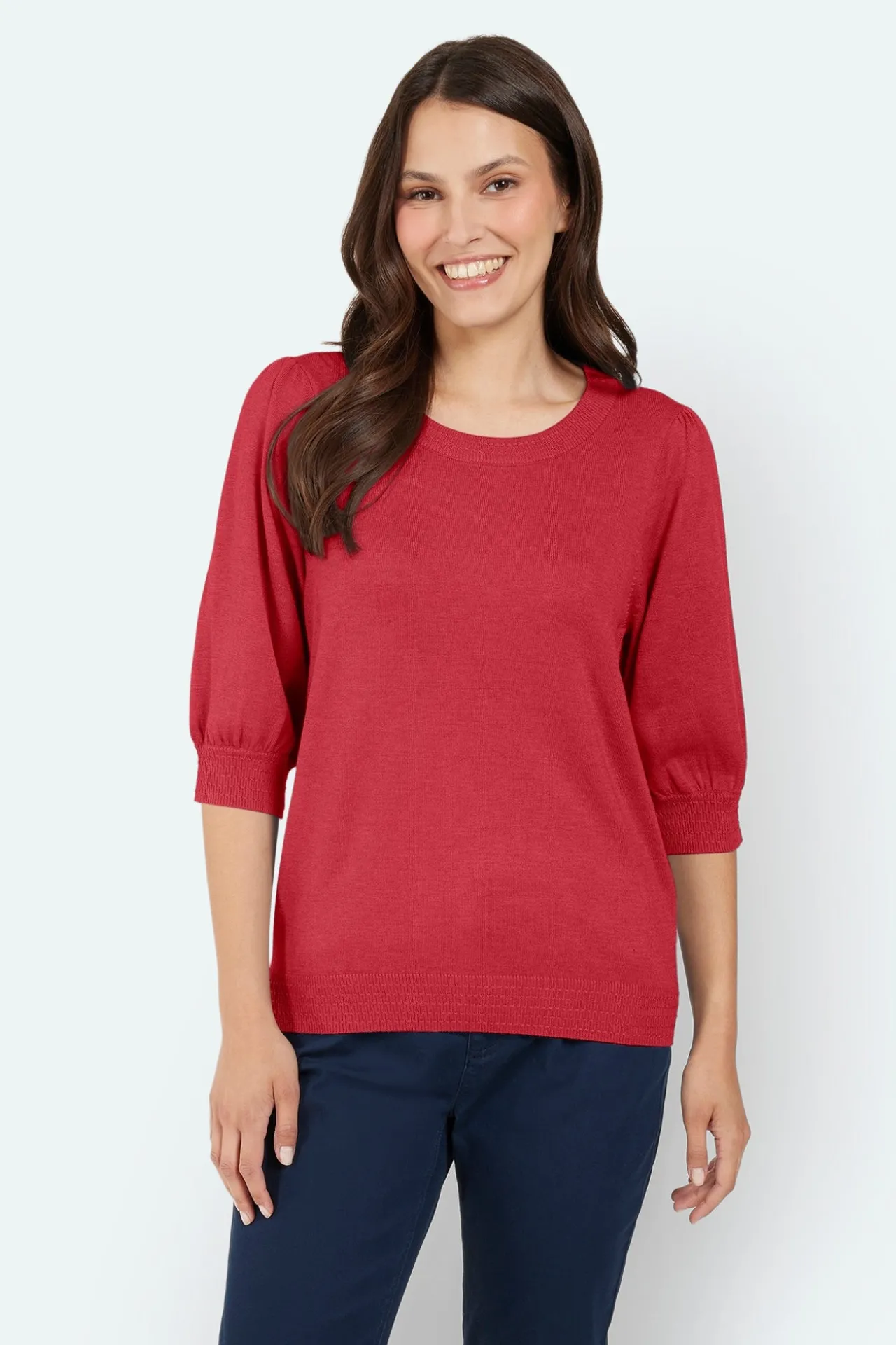 sweater_kortrmet__scarlet_0.webp Sweater Kortærmet - Scarlet Red