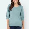 Sweater Kortærmet - Sea Green Melange