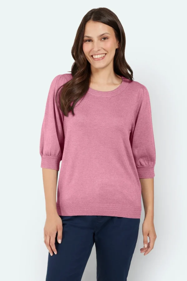 Sweater Kortærmet - Wild Rose Melange