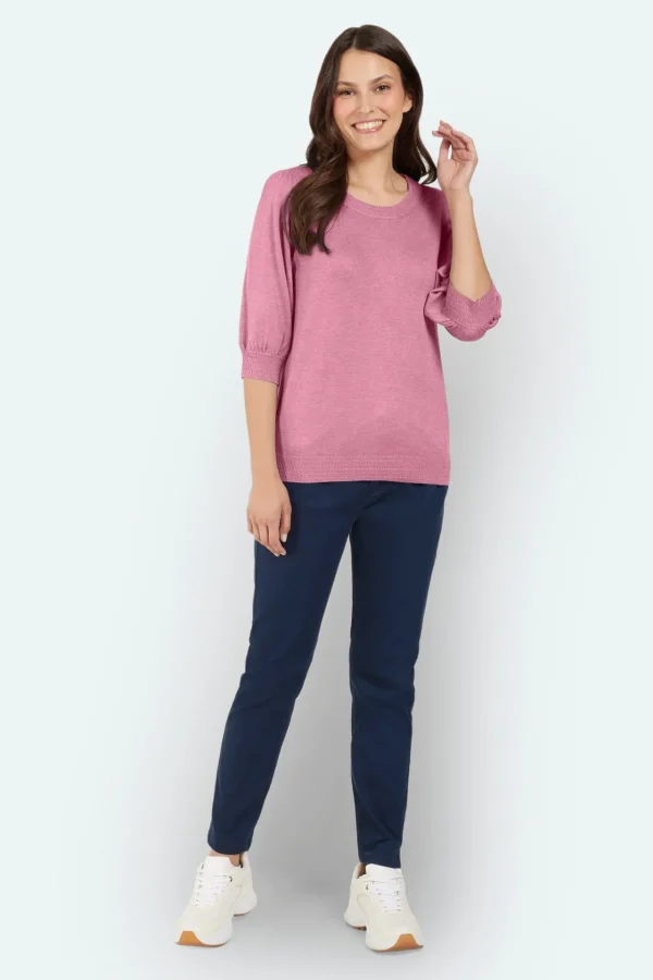 Sweater Kortærmet - Wild Rose Melange