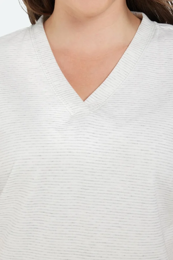 T-shirt - Hvid med Grå