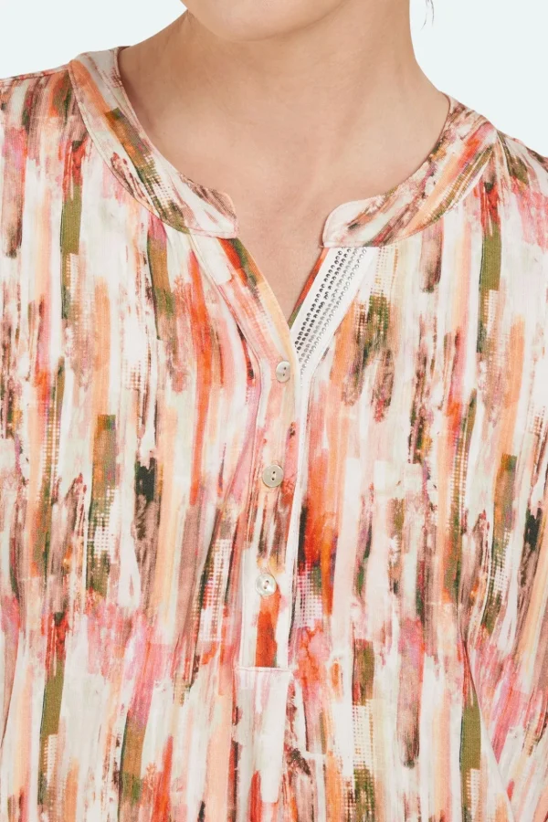 T-shirt - Orange - 3/4 ærmer
