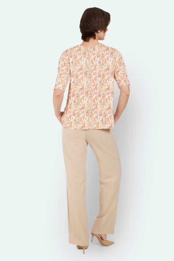 T-shirt - Orange - V-hals