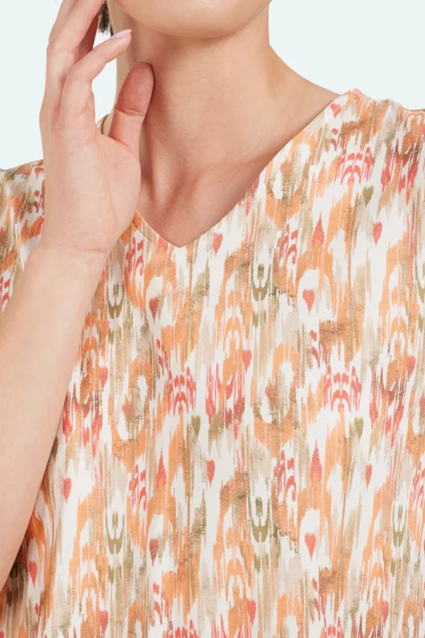 T-shirt - Orange - V-hals