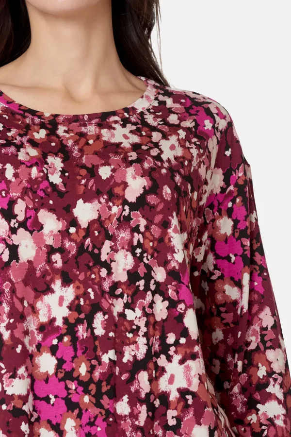 T-shirt 3/4 ærme - Fuchsia Red Mix