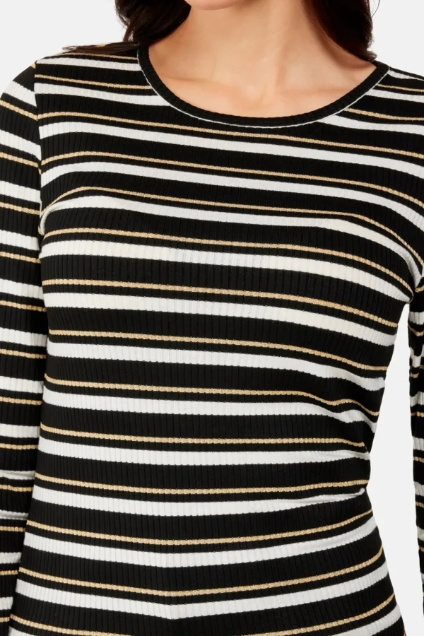 T-shirt Langærmet - Black mix