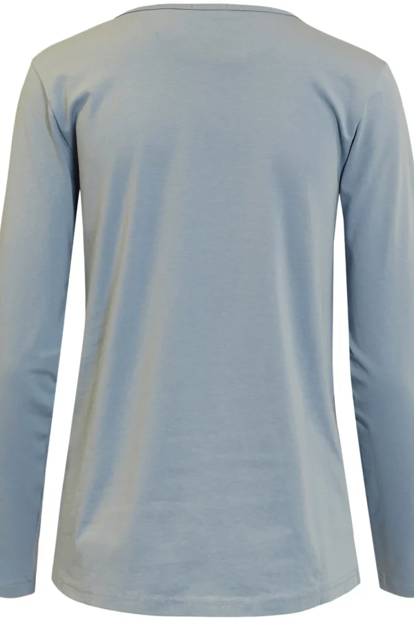 T-shirt Langærmet - Faded Blue