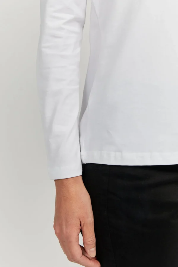 T-shirt Langærmet - Hvid