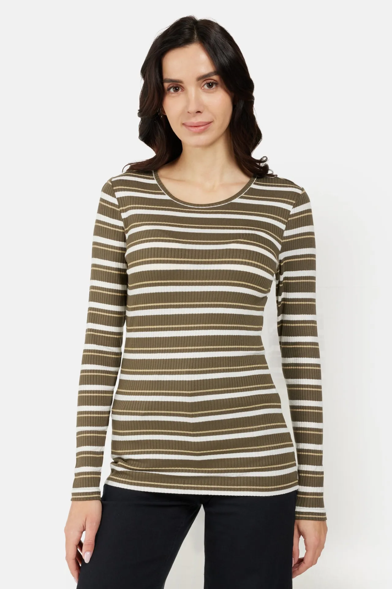 tshirt_langrmet__olive_ni_0-1.webp T-shirt Langærmet - Olive Night Mix