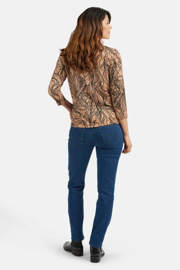 T-shirt Med 3/4 ærmer - Brun mix