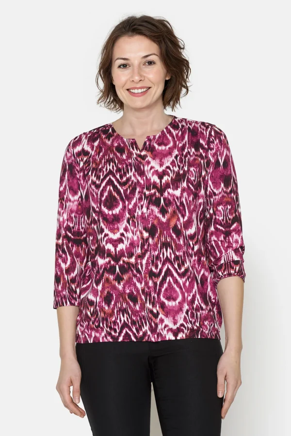 T-shirt Med 3/4 ærmer - Fuchsia Pink