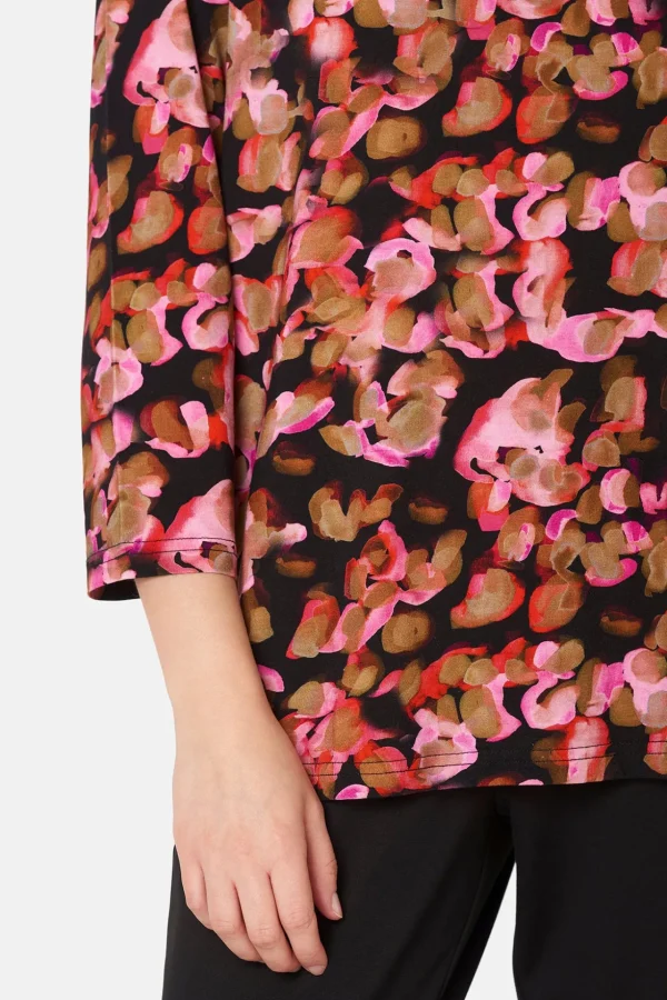 T-shirt Med 3/4 ærmer - Fuchsia Red