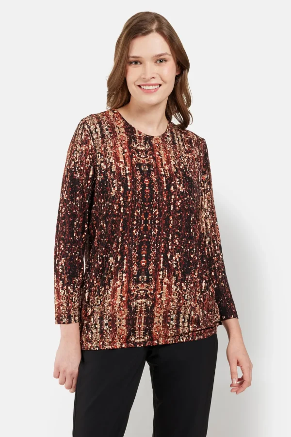 T-shirt Med 3/4 ærmer - Mocha Bisque