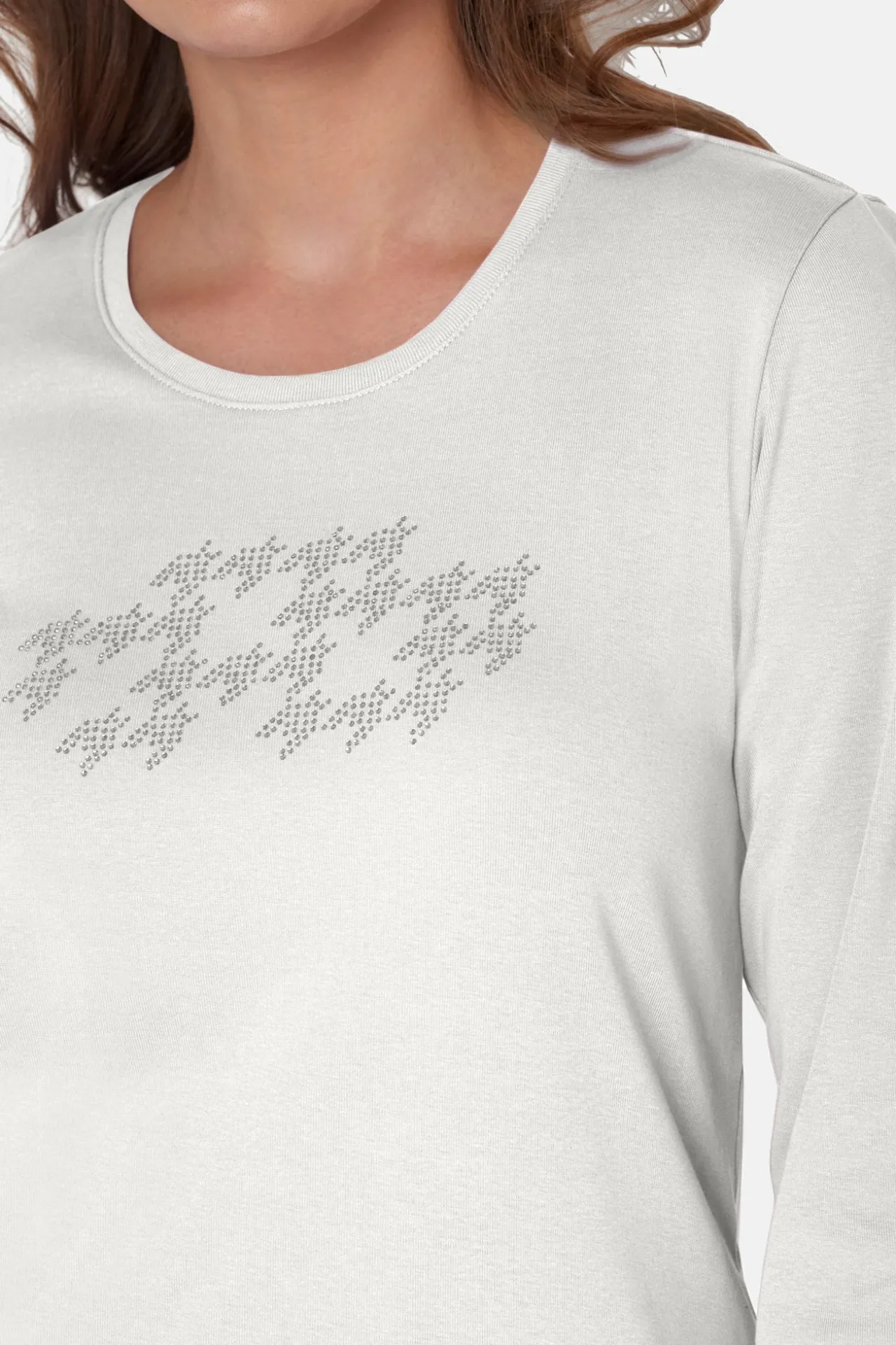 tshirt_med__rmer__off_whi_1.webp T-shirt Med 3/4 ærmer - Off White