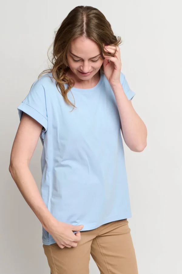 T-shirt Med Korte ærmer - Chambray Blue