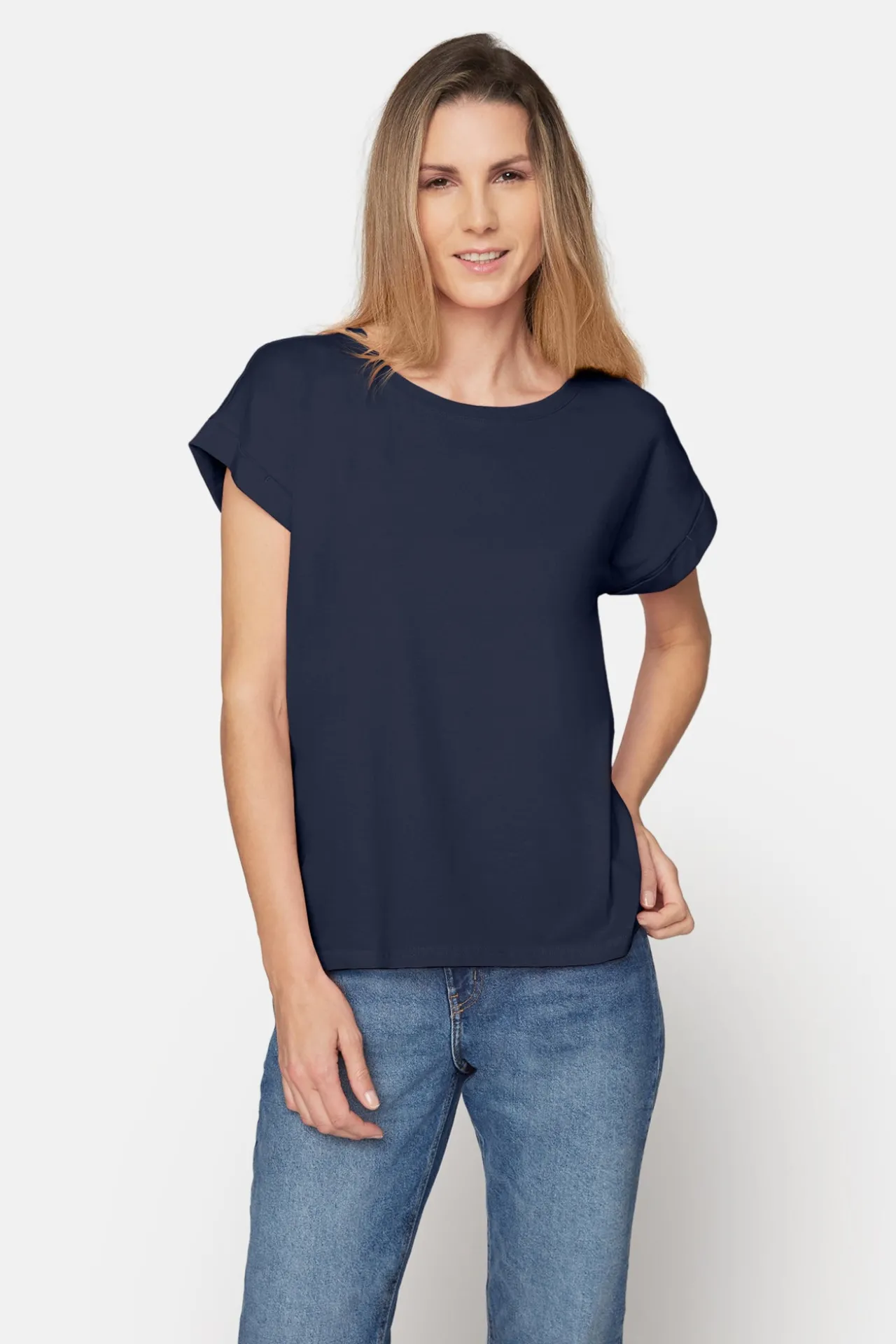 tshirt_med_korte_rmer__na_0.webp T-shirt Med Korte ærmer - Navy