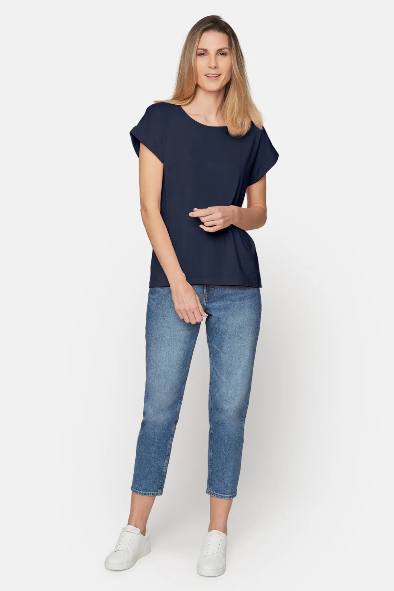 tshirt_med_korte_rmer__na_2.webp T-shirt Med Korte ærmer - Navy