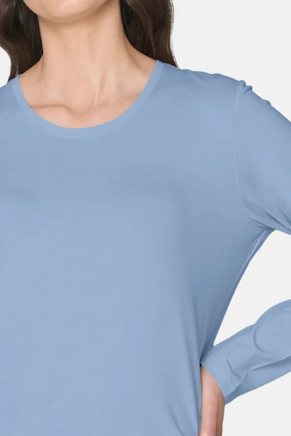 T-shirt Med Rund Hals - Chambray Blue