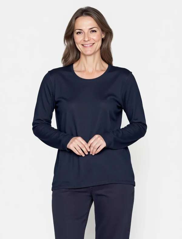 T-shirt Med Rund Hals - Navy