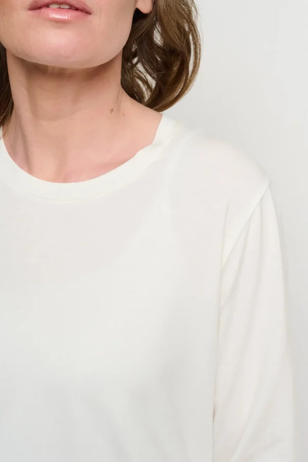 T-shirt Med Rund Hals - Off White