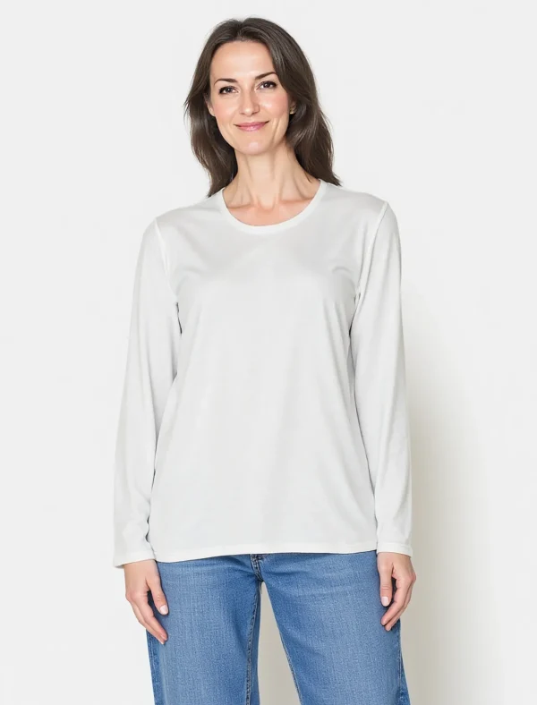 T-shirt Med Rund Hals - White
