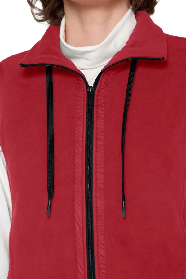 Vest i fleece - Vin rød
